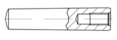 10 Stück Kegelstifte mit Innengewinde DIN 7978 - geschliffen (Ausführung A) - blank - 16 x 50 mm